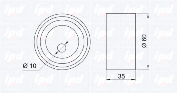 IPD 14-0396 Tensioner Pulley, timing belt